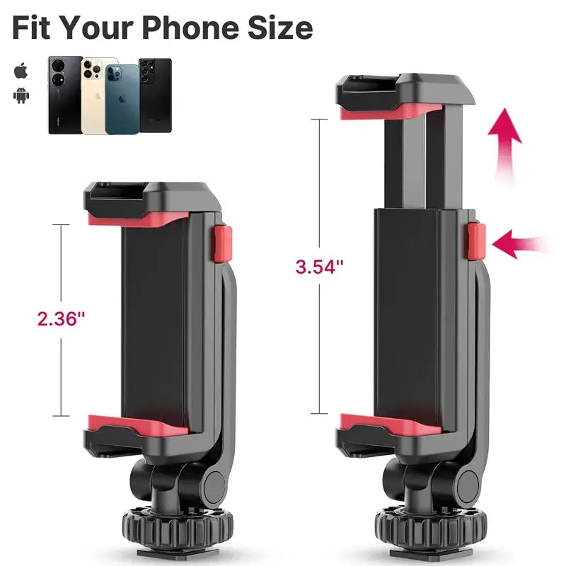 Ulanzi ST-06S Vertical Shooting Phone Mount Holder for DSLR Camera Monitor Mount Tripod Mount Clamp for Smartphone Vlog Shooting