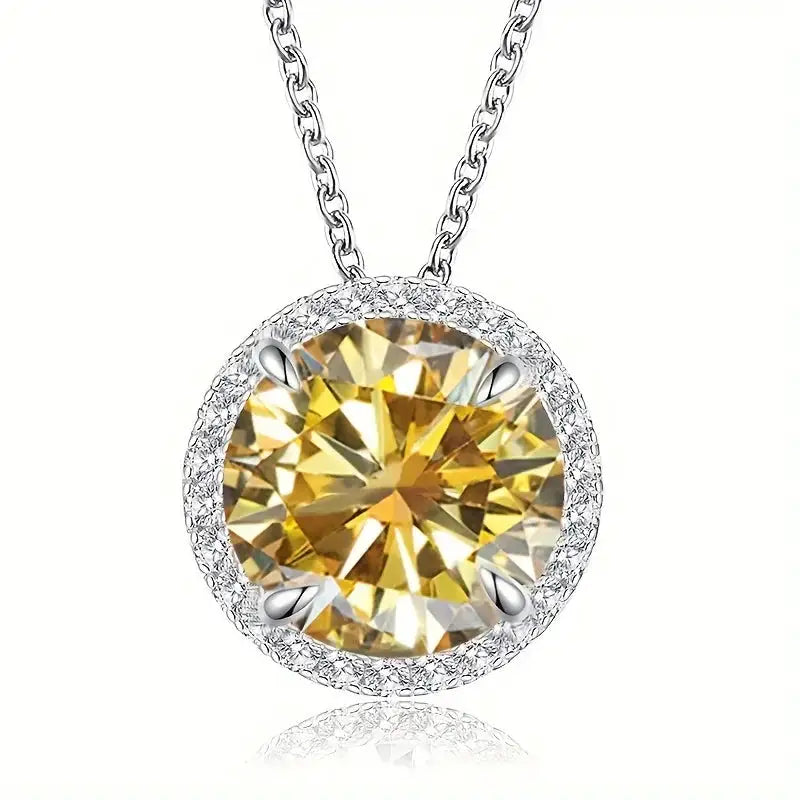 Moissanite Pendant Necklace in Sterling Silver Carat Classic — product view 8
