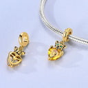 Charm Beads Sterling Silver Golden