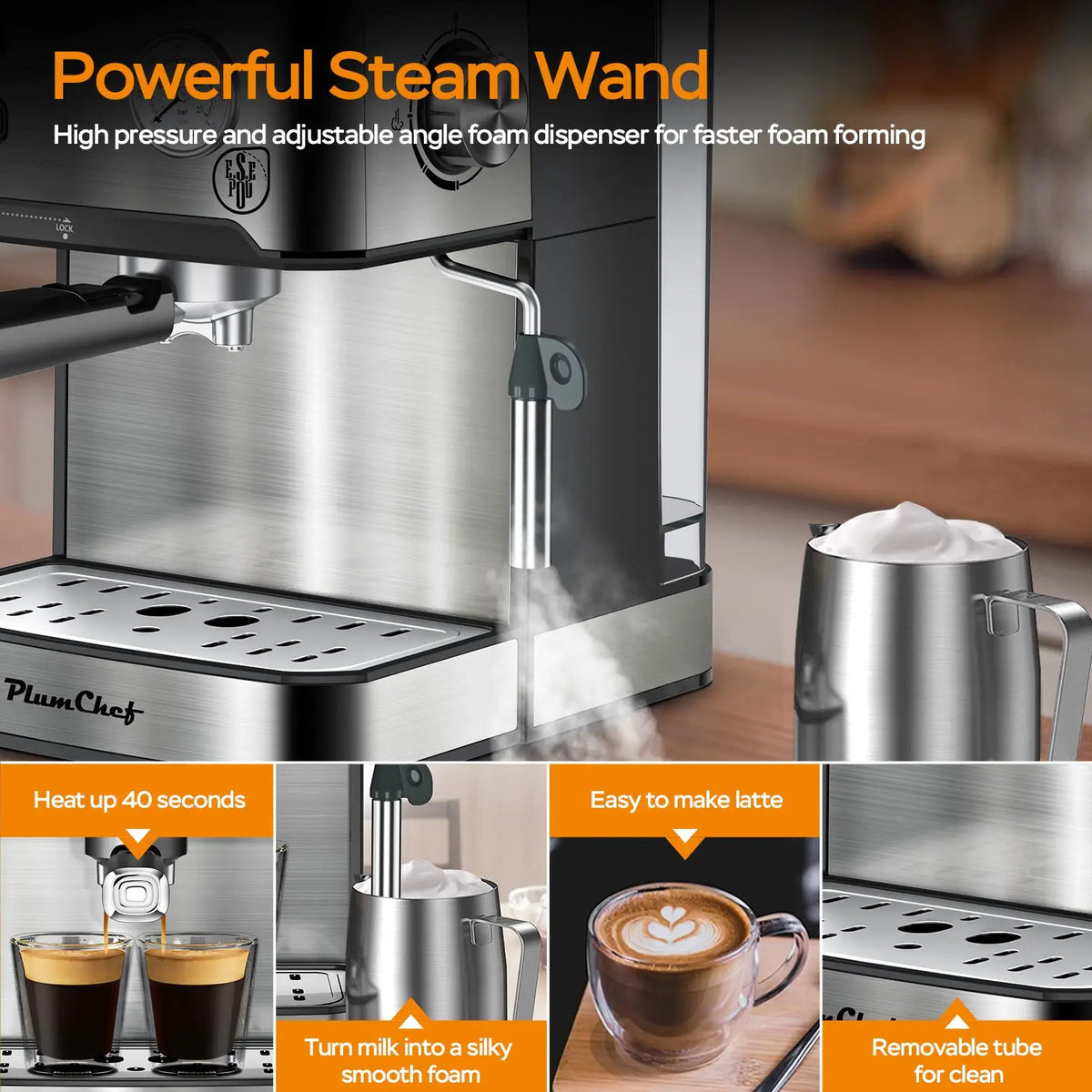 Espresso Machine Professional Compact Household Coffee — product view 3