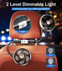 2026 360 Adjustable Car Dual Head Fan Low Noise Type C Charge For Quiet Drives