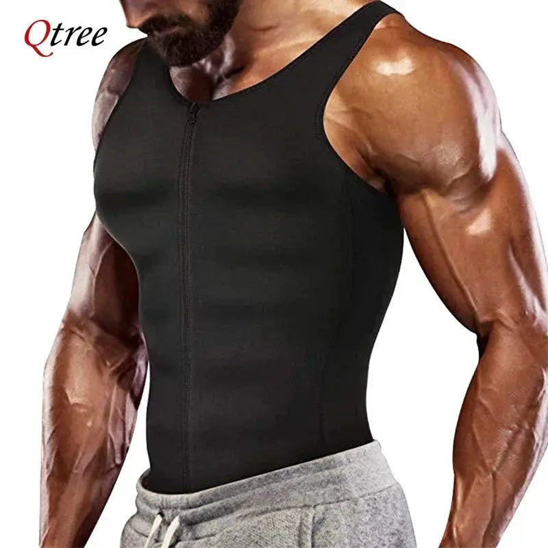 Slimming Sauna Tank Top for Men Gym Wear — product view 12