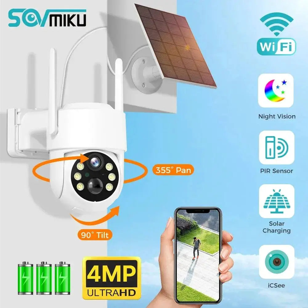 Solar Powered Outdoor Security Camera With Smart Detection