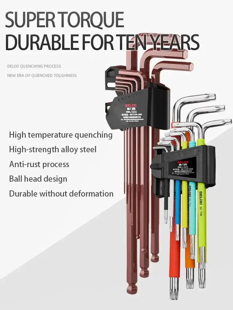L Type Allen Key Set Hex Wrench Tool Kit For DIY Projects