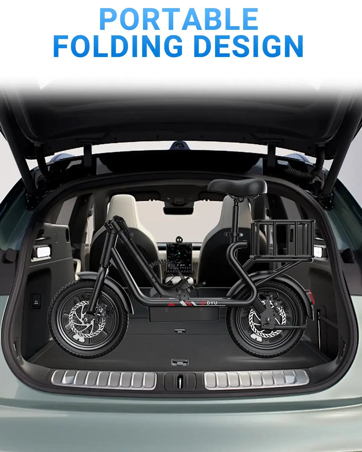 DYU C4 14 inch Folding Electric Scooter Mini E-Bike 500W Peak 20MPH 280Wh Battery Compact City Commuter E-Scooter Style UL2849
