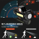 COB LED Headlamp - Super Bright Waterproof
