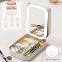 Cosmetic Mirror Portable Foldable Ins Portable Mirror LED Light