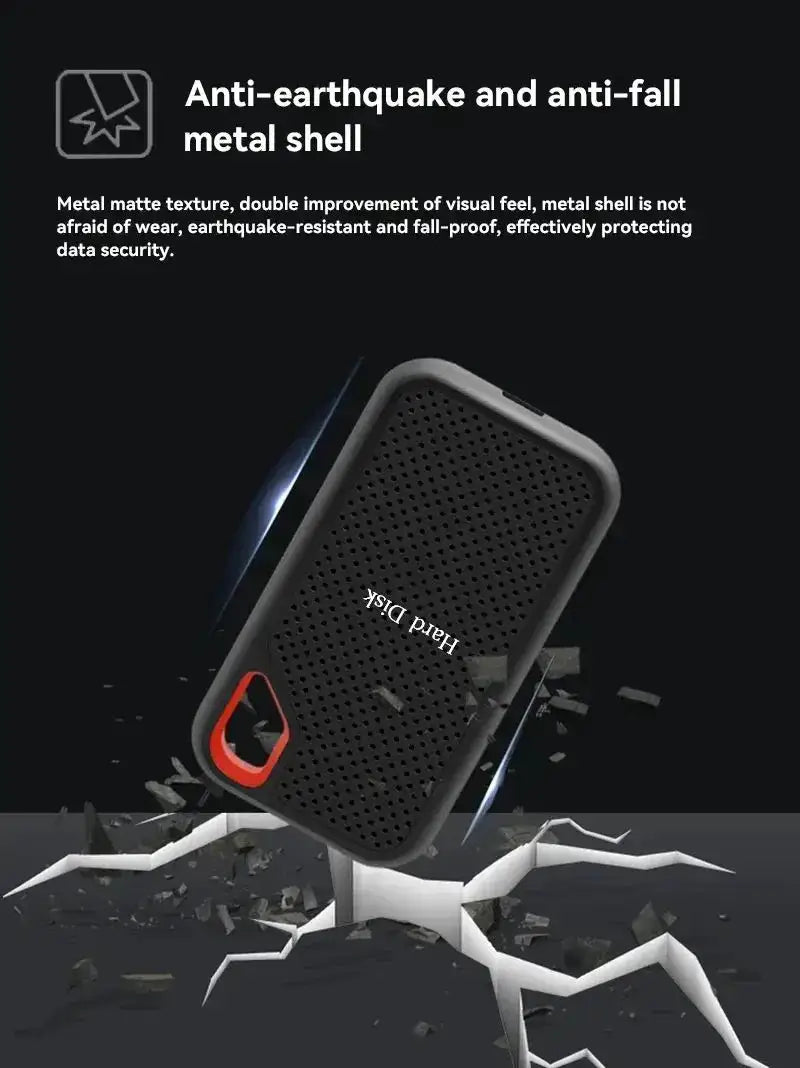 2TB/4TB Original External SSD Fast Transfer Solid State Drive 128TB Large Capacity Waterproof Hard Disk Storage for Laptop/PC