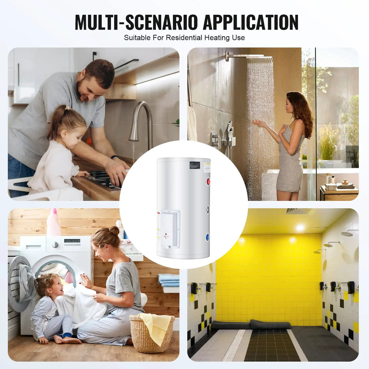 SucceBuy Electric Water Heater Tank Instant Hot Water Heater — product view 2