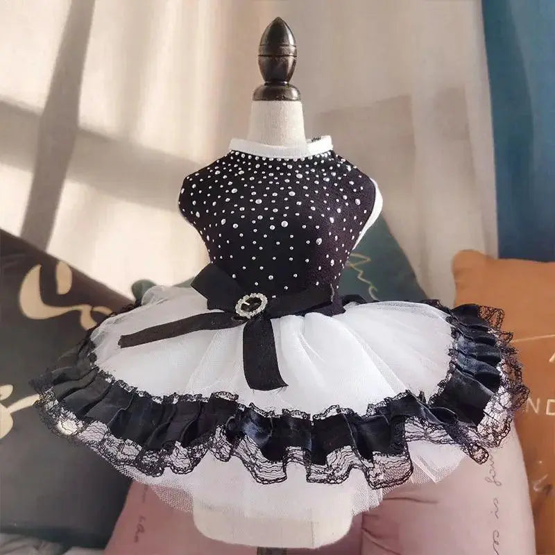 Summer Princess Dog Dress Stylish Cotton Skirt for Pets