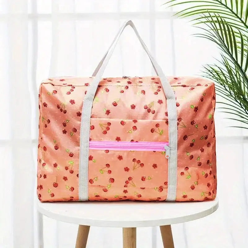 Portable and lightweight travel luggage bag, large capacity sports and fitness bag, foldable handheld boarding bag
