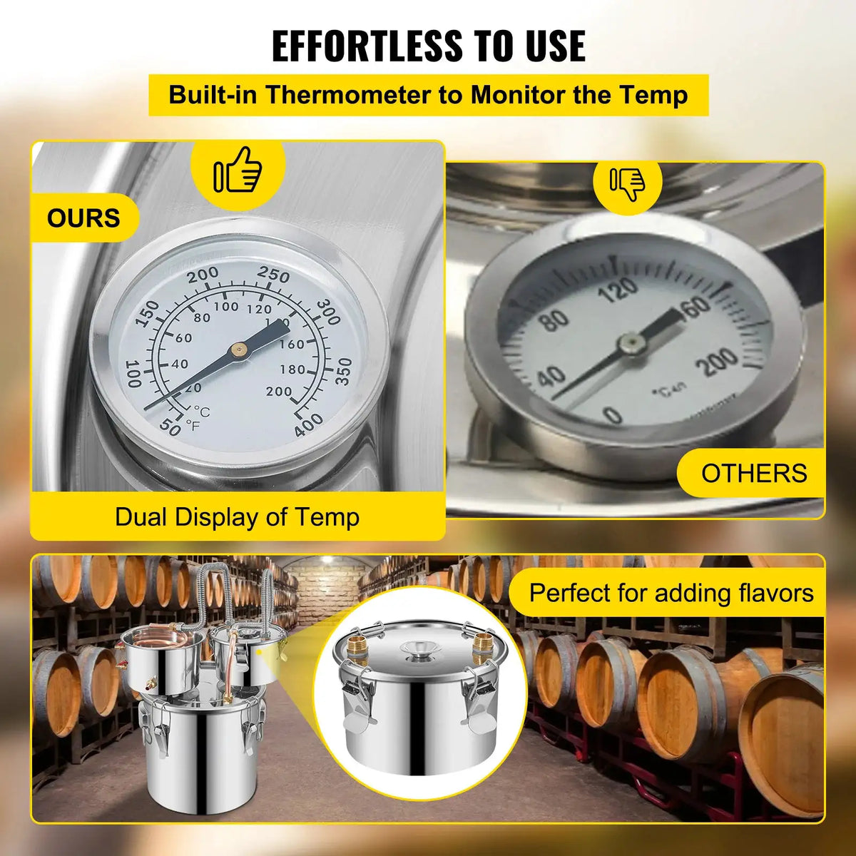 Succebuy 12/30L Alcohol Brewing Distiller DIY Moonshine Apparatus Stainless Steel Still Whisky Beer Brandy Home Appliance
