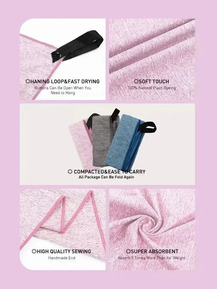 Quick Drying Silver Ion Microfiber Gym Towel Essential