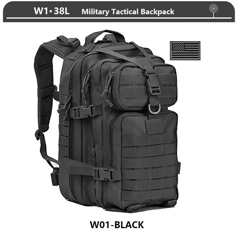 3 Day Tactical Assault Backpack Molle 38 To 45L Waterproof