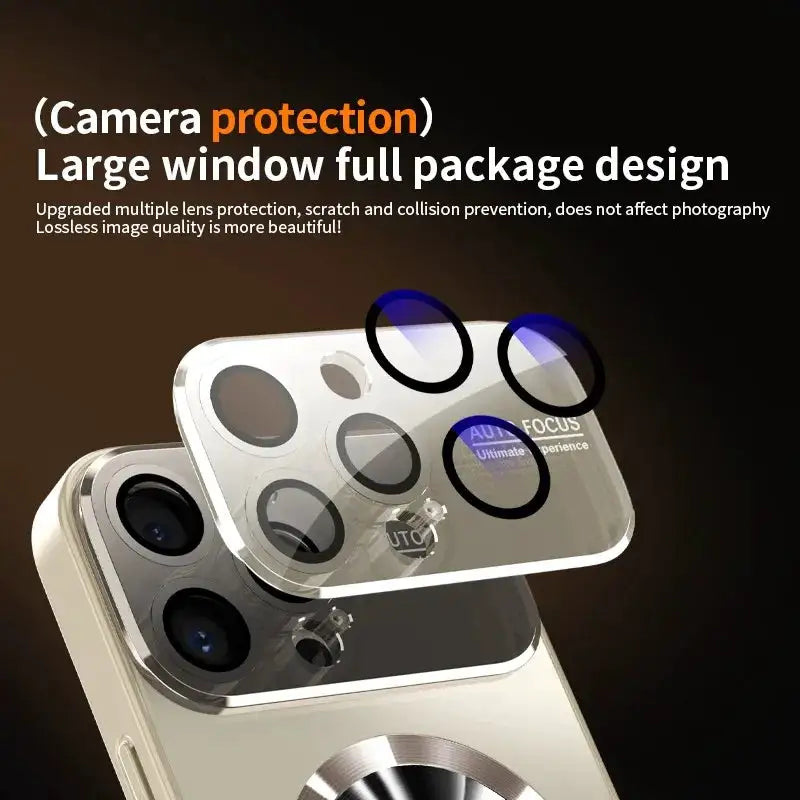 New Titanium Metallic Luxury Matte Case For iPhone 17 16 15 14 13 12 18 Pro Max For Magsafe Glass Lens Camera Protection Cover