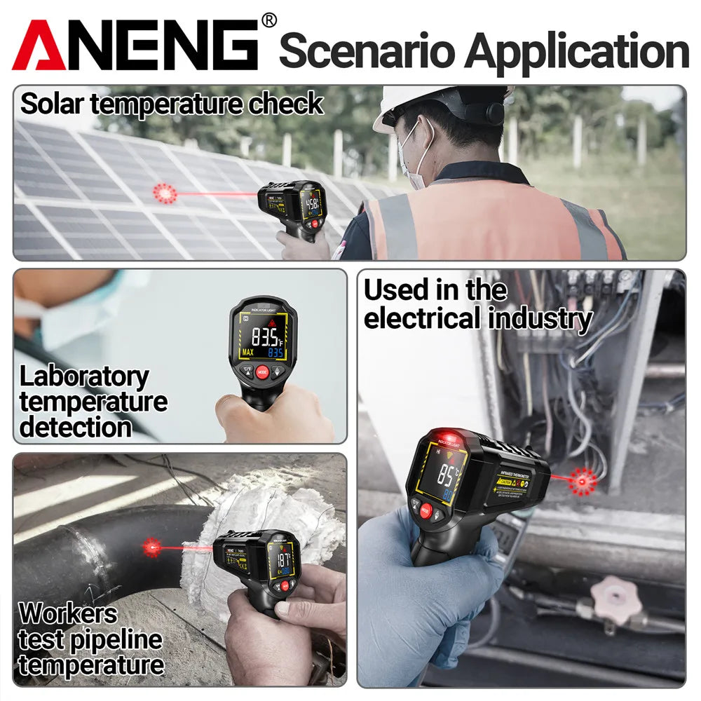 Aneng Digital Infrared Thermometer Temperature