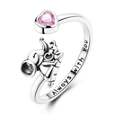 Sterling Silver Ring Sparking Purple