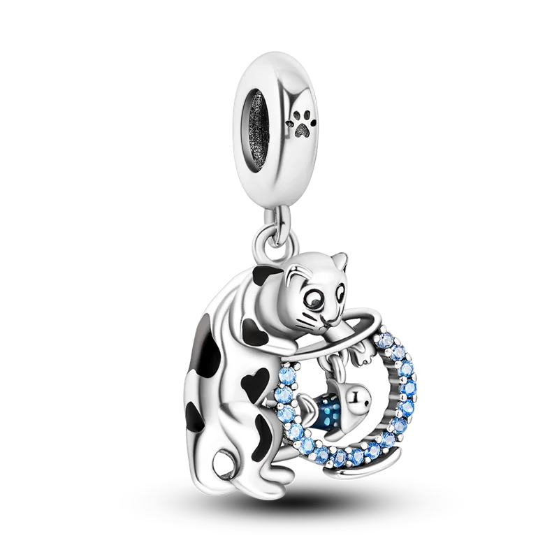 Cat Collection Silver Charm Bead