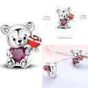 Charm Bead Sterling Silver Pink