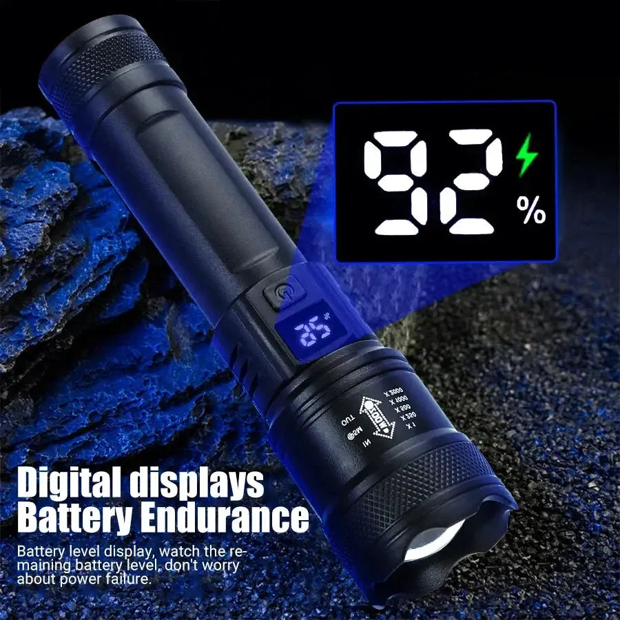 2000LM LED Tactical Flashlight High Power Outdoor Torch