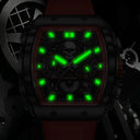 LIGE Skull Men's Chronograph Watch Stylish Quartz Wristwatch