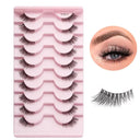 Natural Cat Eye Half Lashes for Effortless Glamour