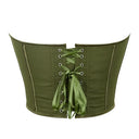 Women Overbust Corsets Crop Tops Golden Printed Bustiers