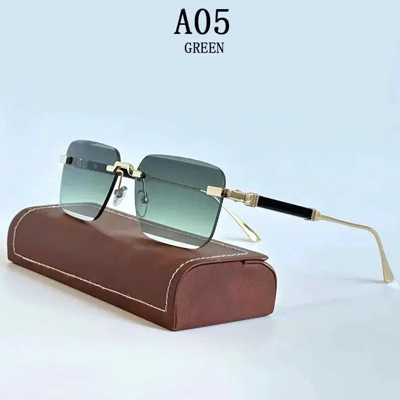 Rimless Square Sunglasses with UV Shield — product view