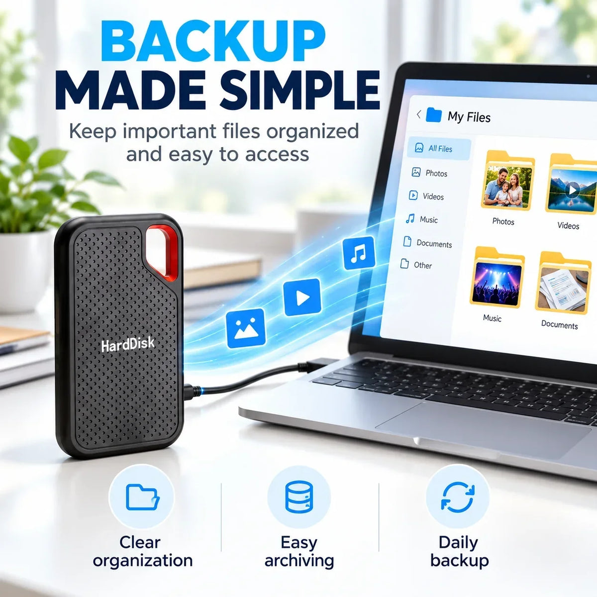 Portable Desktop External SSD Drive
