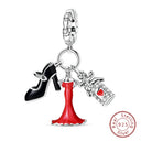 Red Series Charm Beads Sterling