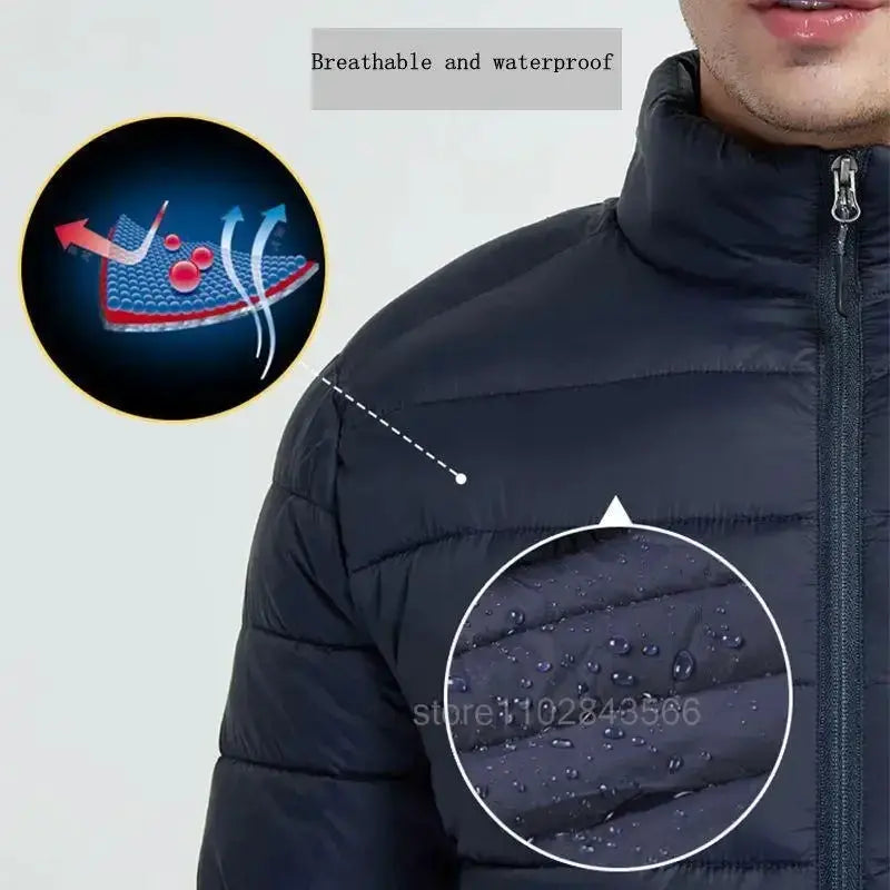 Men Heated Jacket USB Powered For Outdoor Activities