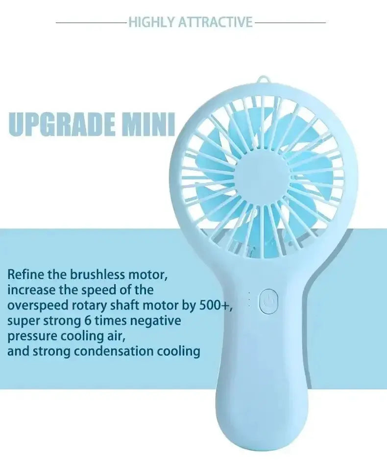 Creative Mini Handheld USB Charging Fan 3 Speed Portable - OurLum.com
