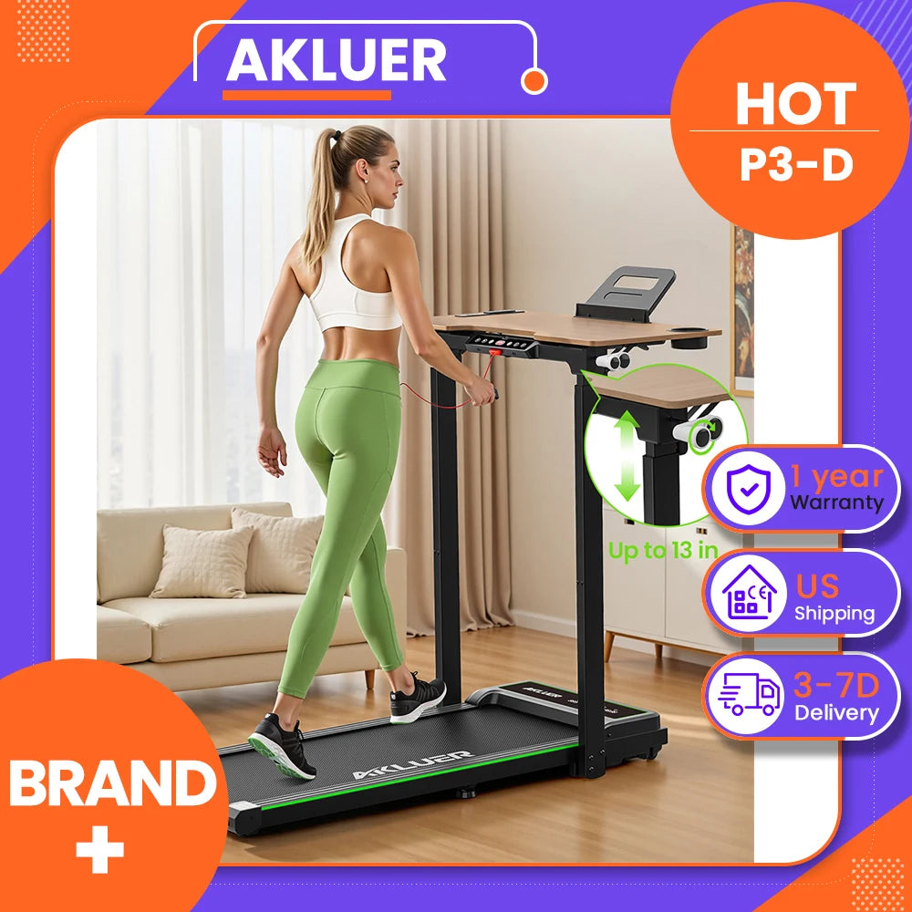 Akluer P3-D Adjustable Height Treadmill