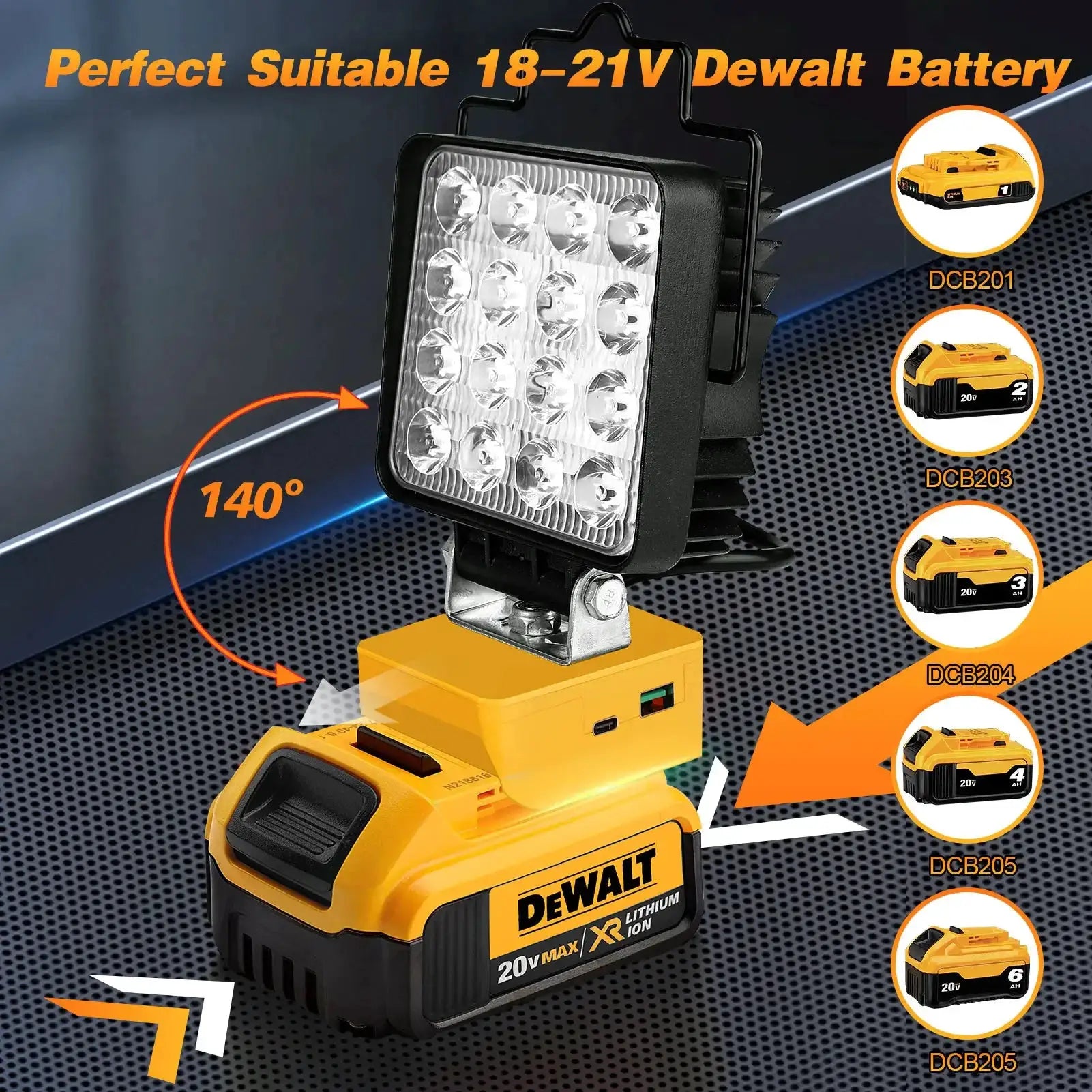 Rechargeable LED Work Light 48W Cordless 360° - OurLum.com
