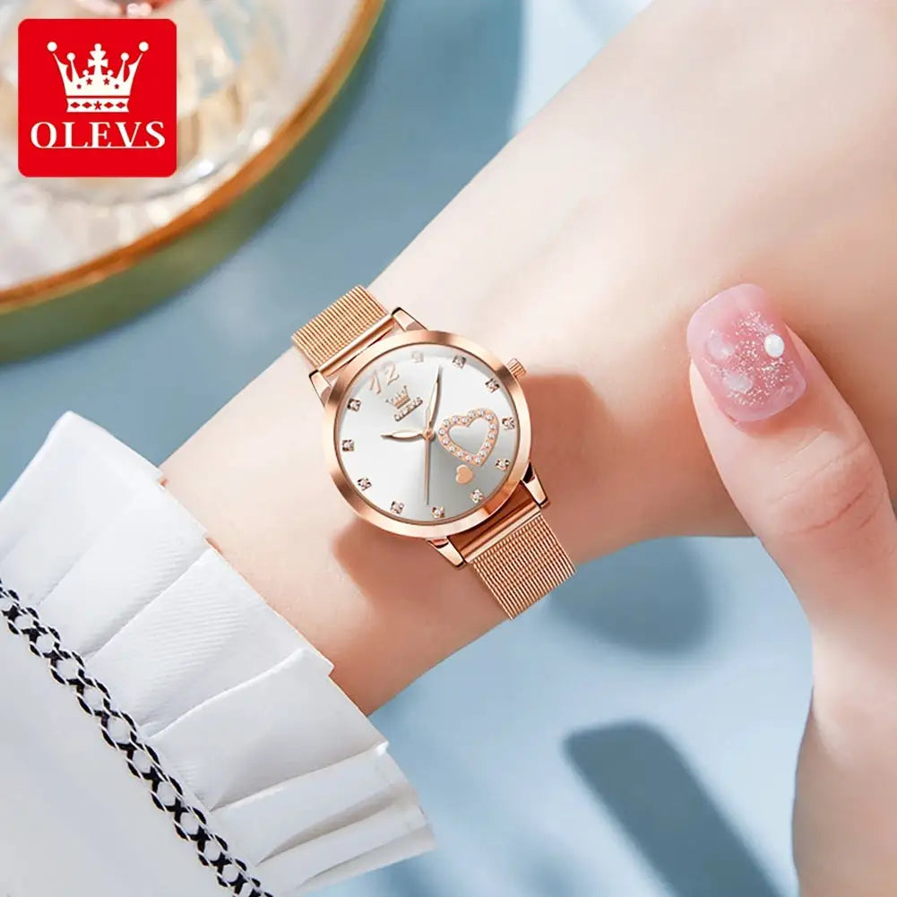 Olevs Stainless Mesh Womens Watch