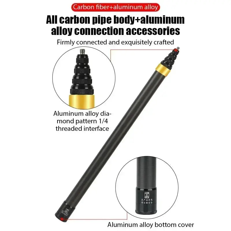 Carbon Fiber Invisible Selfie Stick For Insta360 X3 GO3
