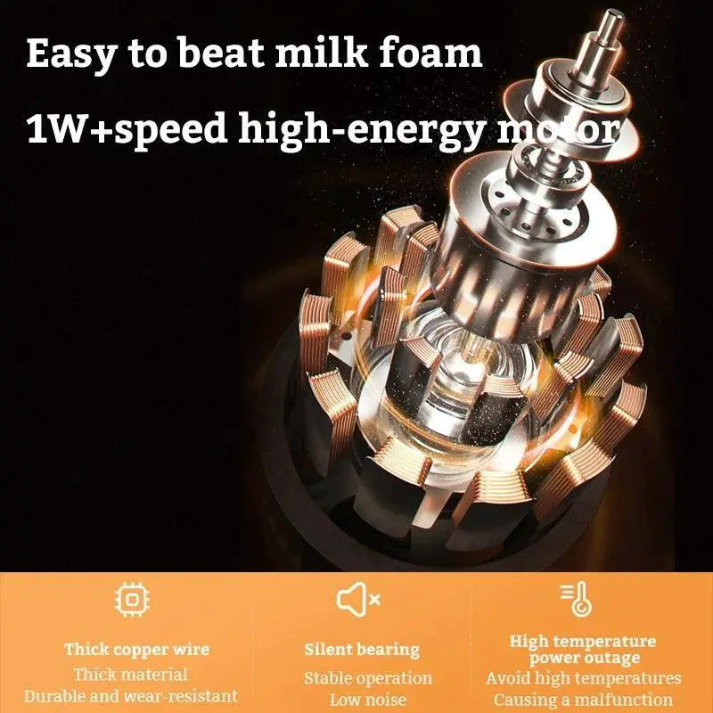 USB Rechargeable Milk Frother For Cafe Quality Foam At Home