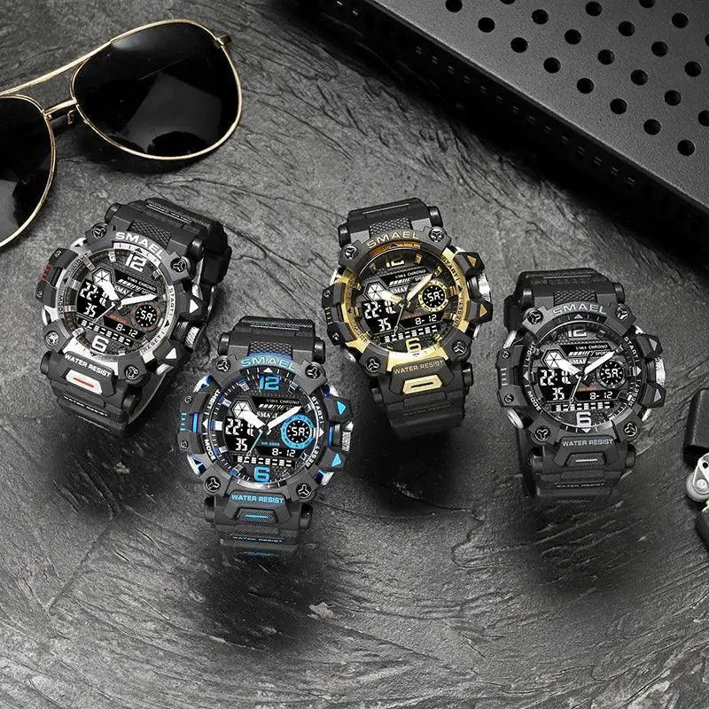 SMAEL Mens Tactical LED Chronograph Watch Outdoor Gear