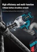 Cordless Electric Impact Wrench Brushless Electric Wrench Power Tool For Makita 21V Battery