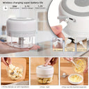 Electric Kitchen Food Chopper Mini Garlic Masher USB Grinder
