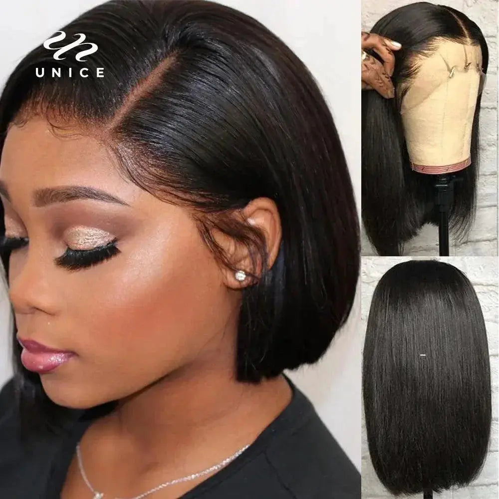 UNice Sleek Lace Front Bob Wig Effortless Glam Look