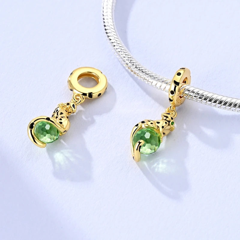 Charm Beads Sterling Silver Golden