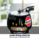 Pressure Cooker 6.5L Hard Anodised Efficient Cooking Easy Stirring
