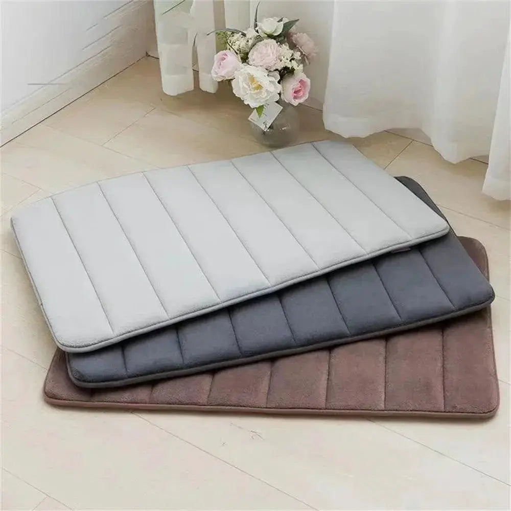 Memory Foam Cobblestone Pattern Bath Mat For Comfort