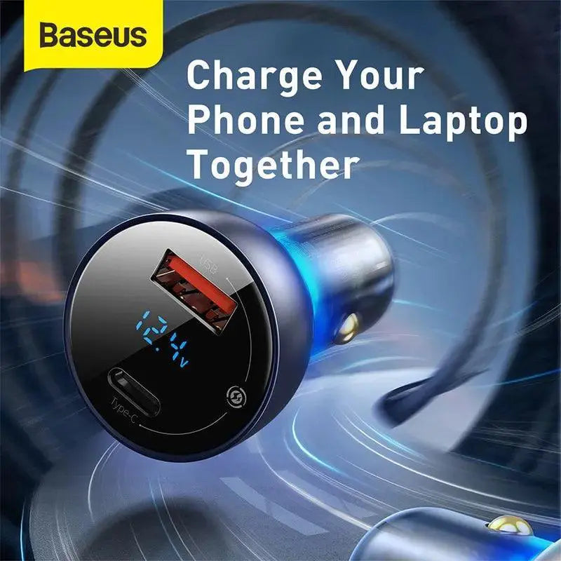Baseus Dual Port USB C Car Charger High Speed Fast Charging