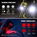 Waterproof Mini Bike Lamp Front Light White Taillight Red