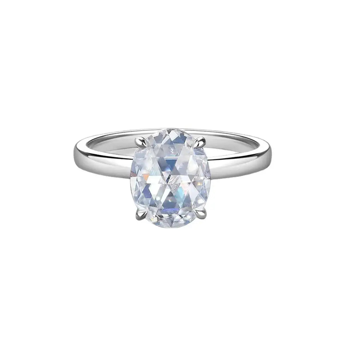 Sterling Silver Silver Moissanite Rose Cut Ring — product image 5