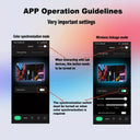 Bluetooth App Control RGBIC TV Backlight For 55 To 75 Inch Monitors Color Sync