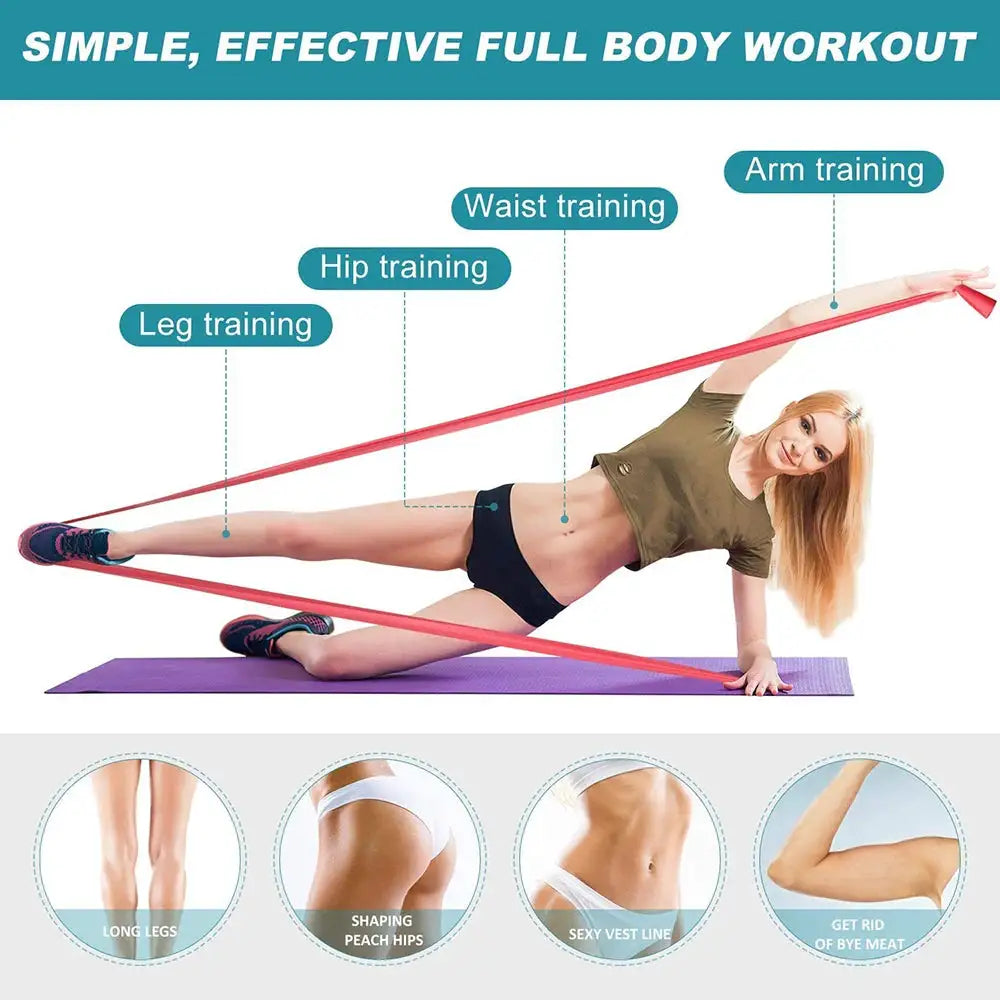Versatile Natural Latex Yoga Resistance Bands for Home Gym - product image 4