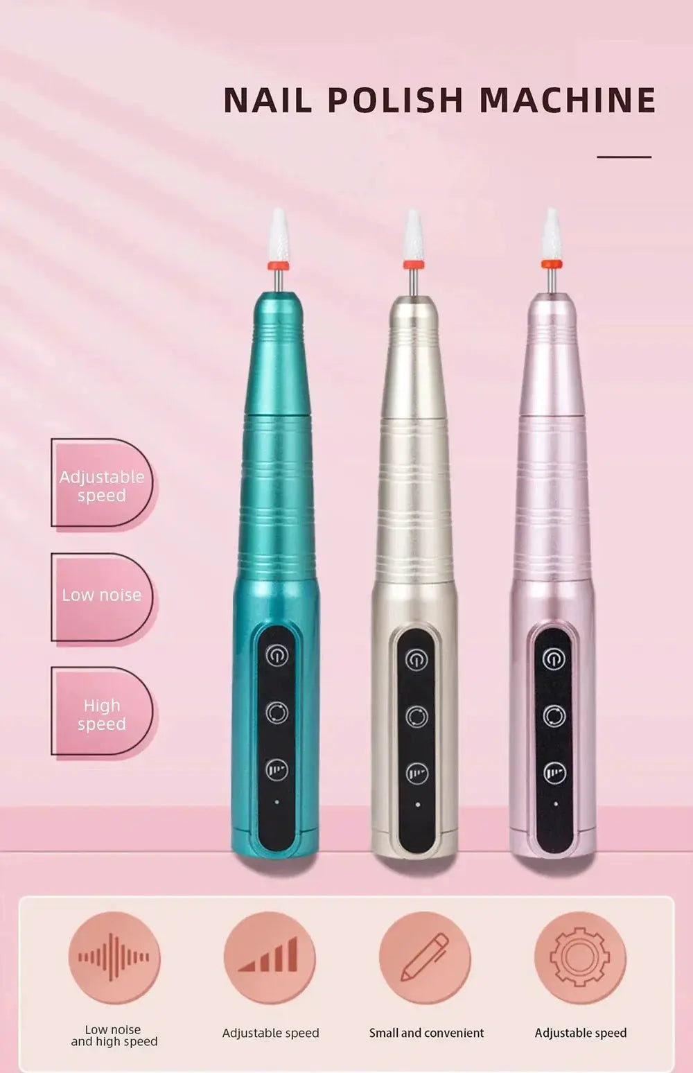 High-Speed Cordless Nail Drill for Pros — product view 13